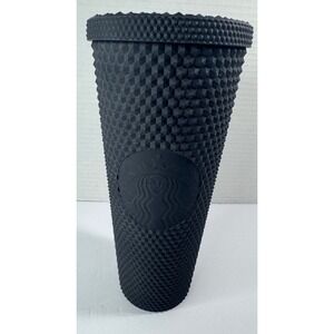 Starbucks Matte Black Studded Tumbler  2021 Realease Cup No Straw
